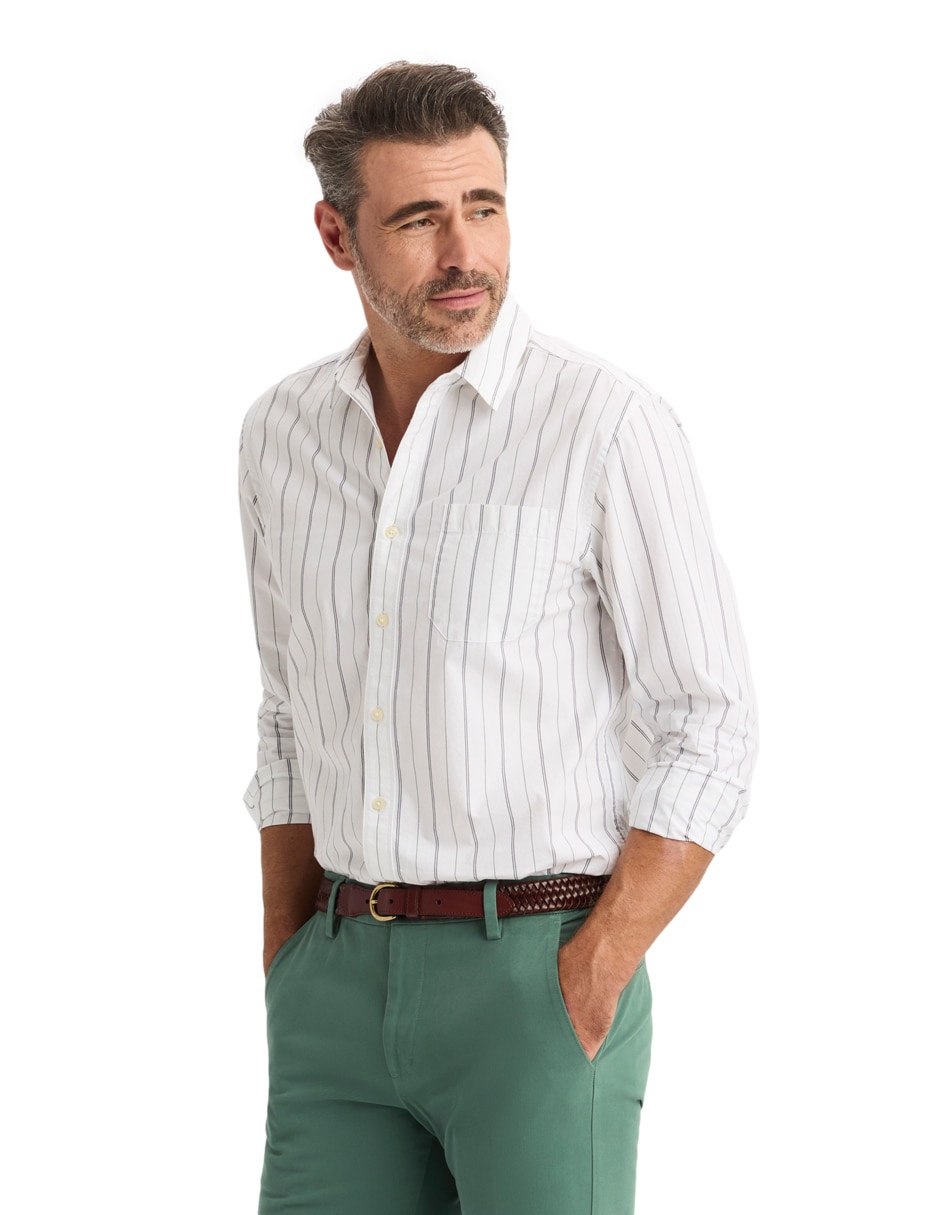 Camisa casual Dockers de algodón manga larga para hombre