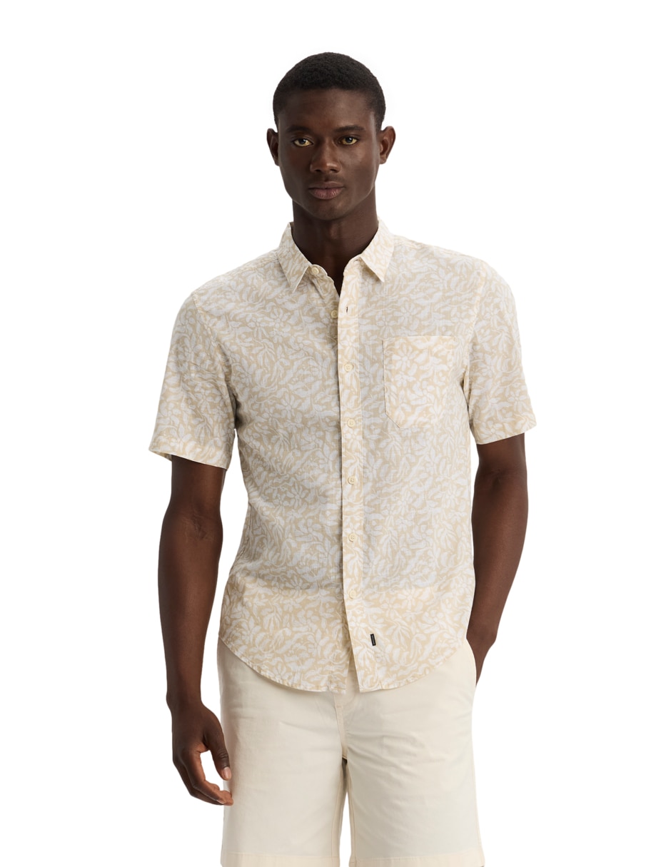 Camisa casual de algodón manga corta para hombre Camisa casual de algodón manga corta para hombre