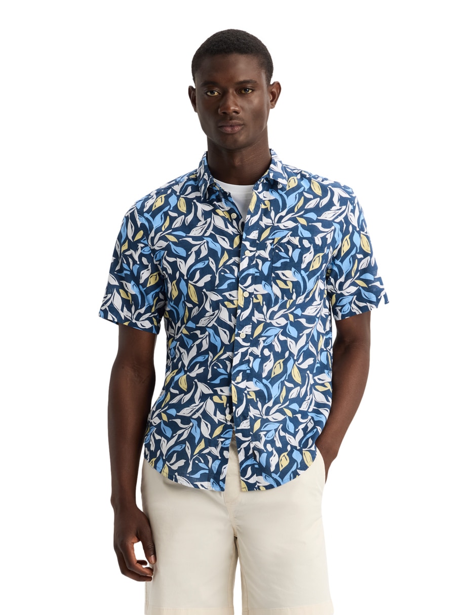 Camisa casual de algodón manga corta para hombre Camisa casual de algodón manga corta para hombre