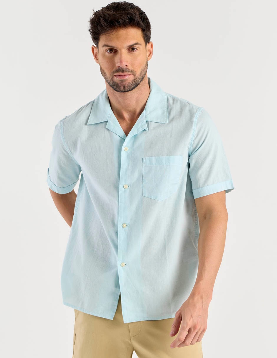 Camisa casual de algodón manga corta para hombre 5
