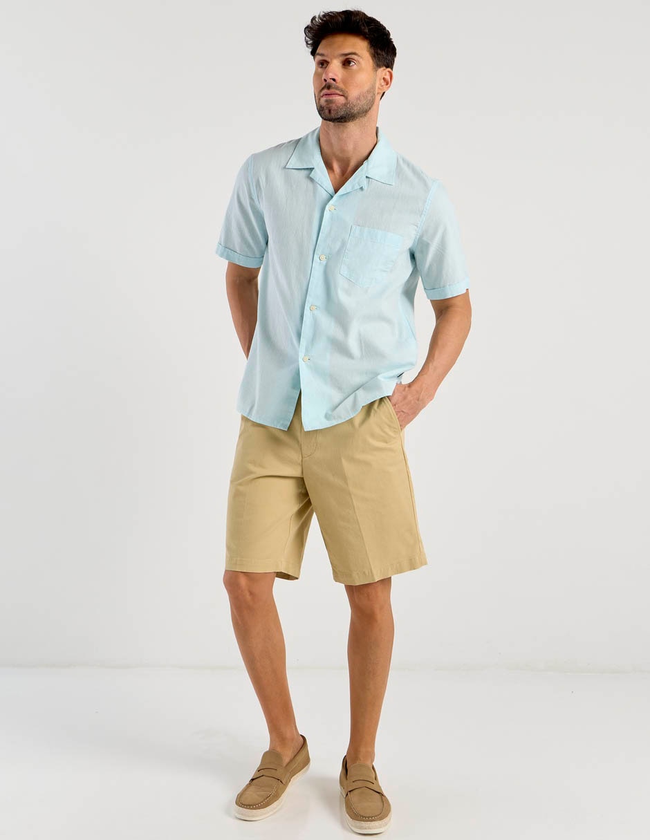 Camisa casual de algodón manga corta para hombre 4