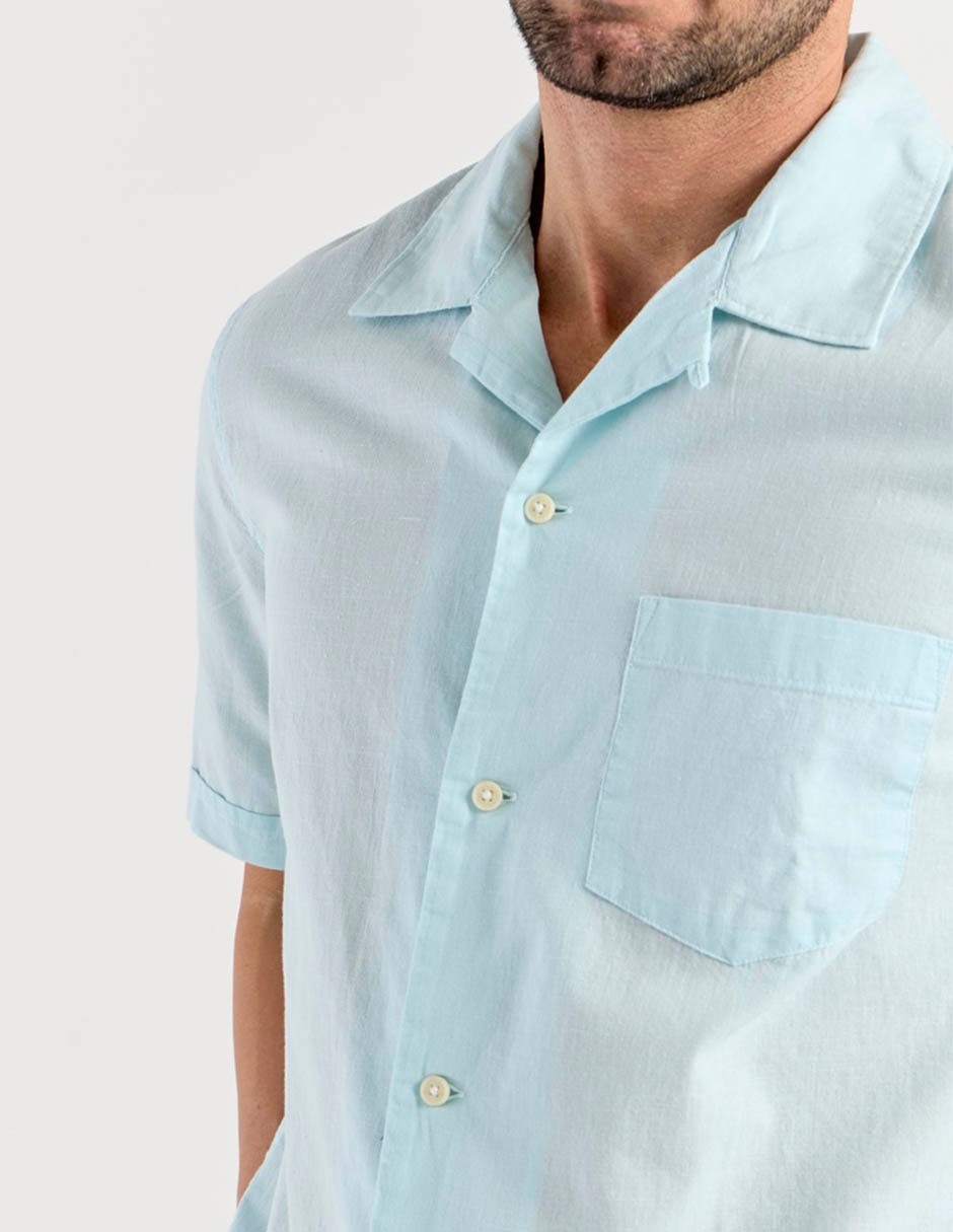 Camisa casual de algodón manga corta para hombre 3