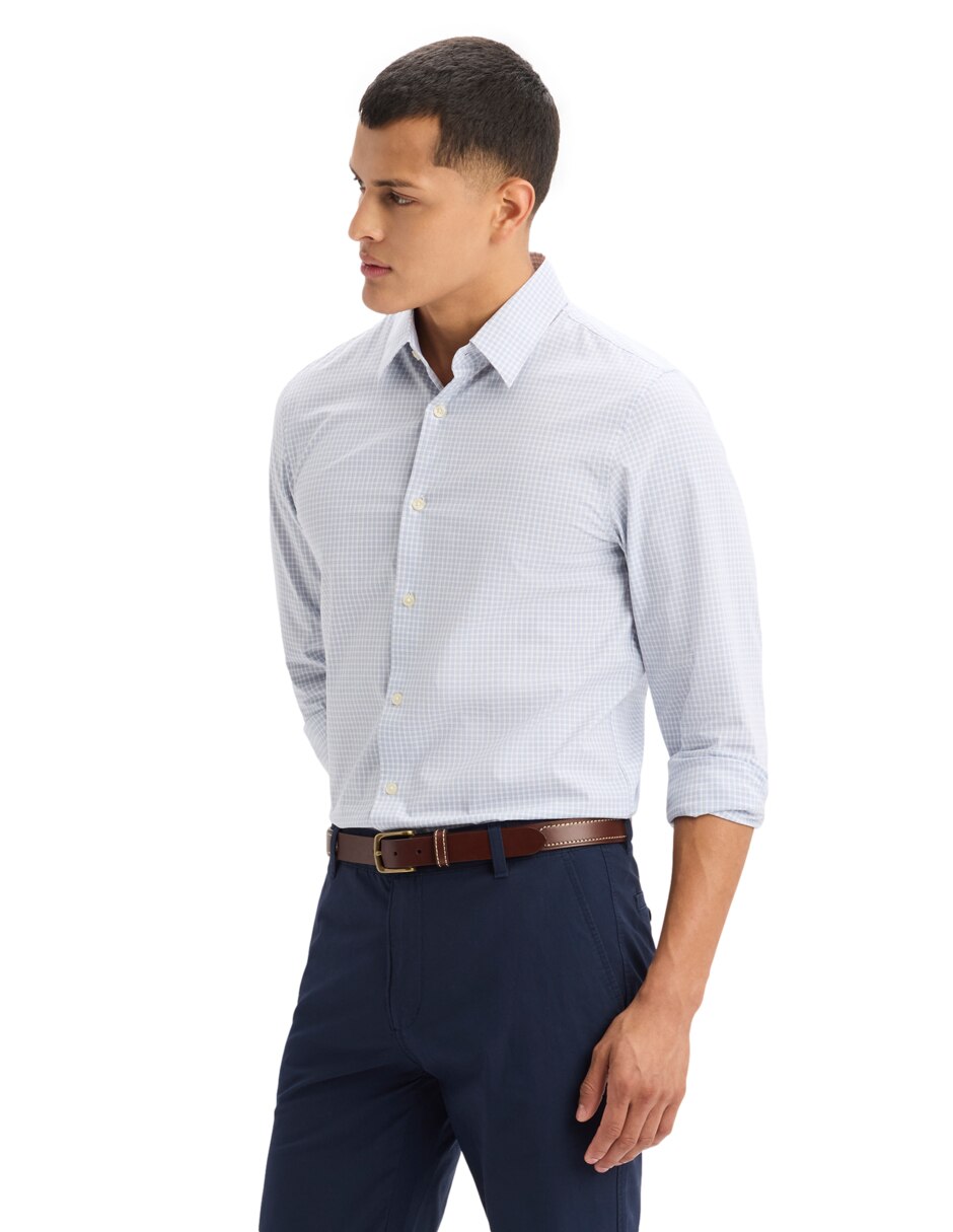 Camisa casual Dockers de algodón manga larga para hombre