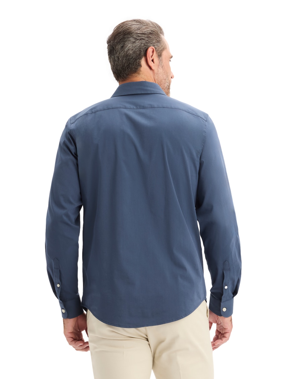 Camisa casual de algodón manga larga para hombre 2