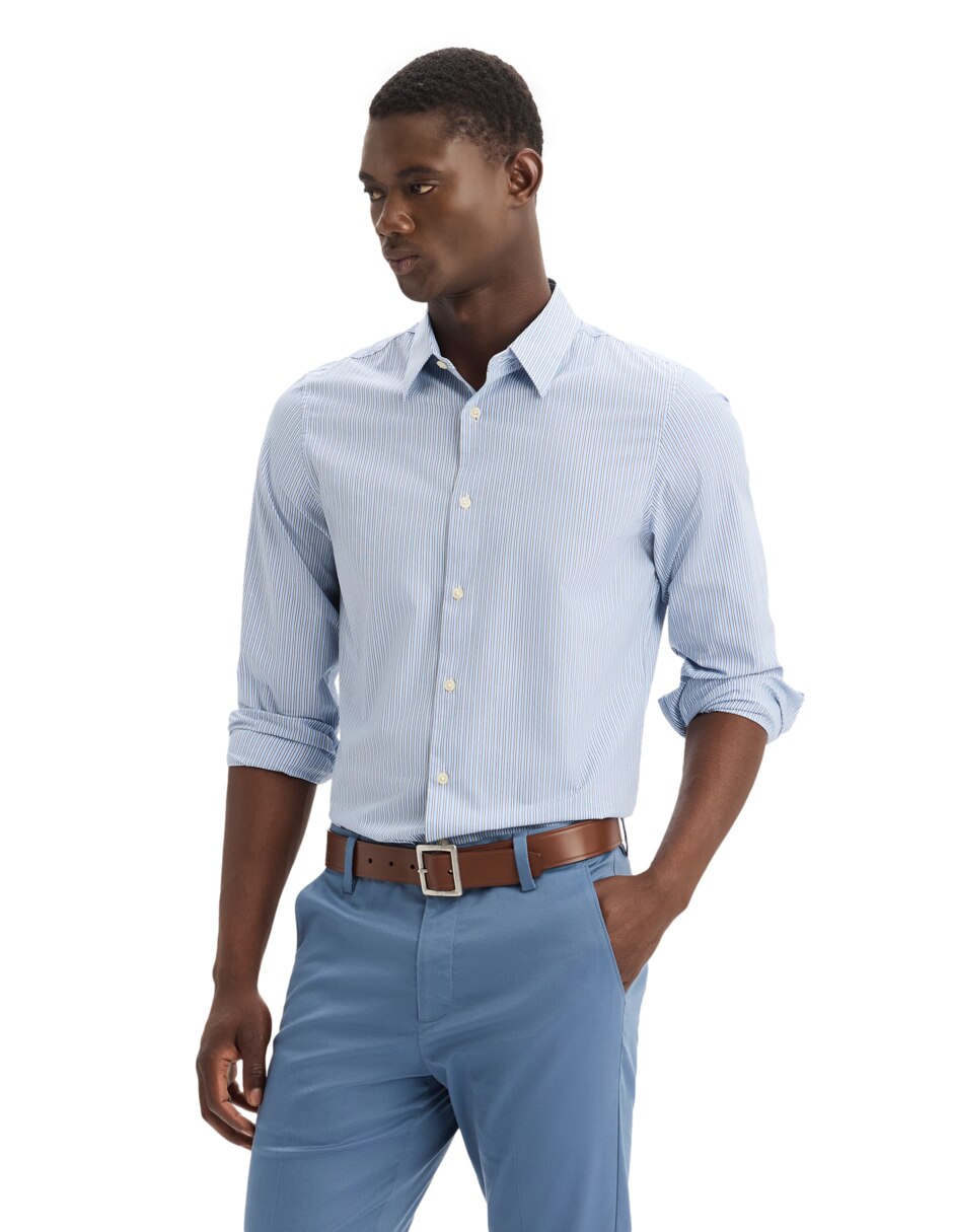 Camisa casual Dockers de algodón manga larga para hombre