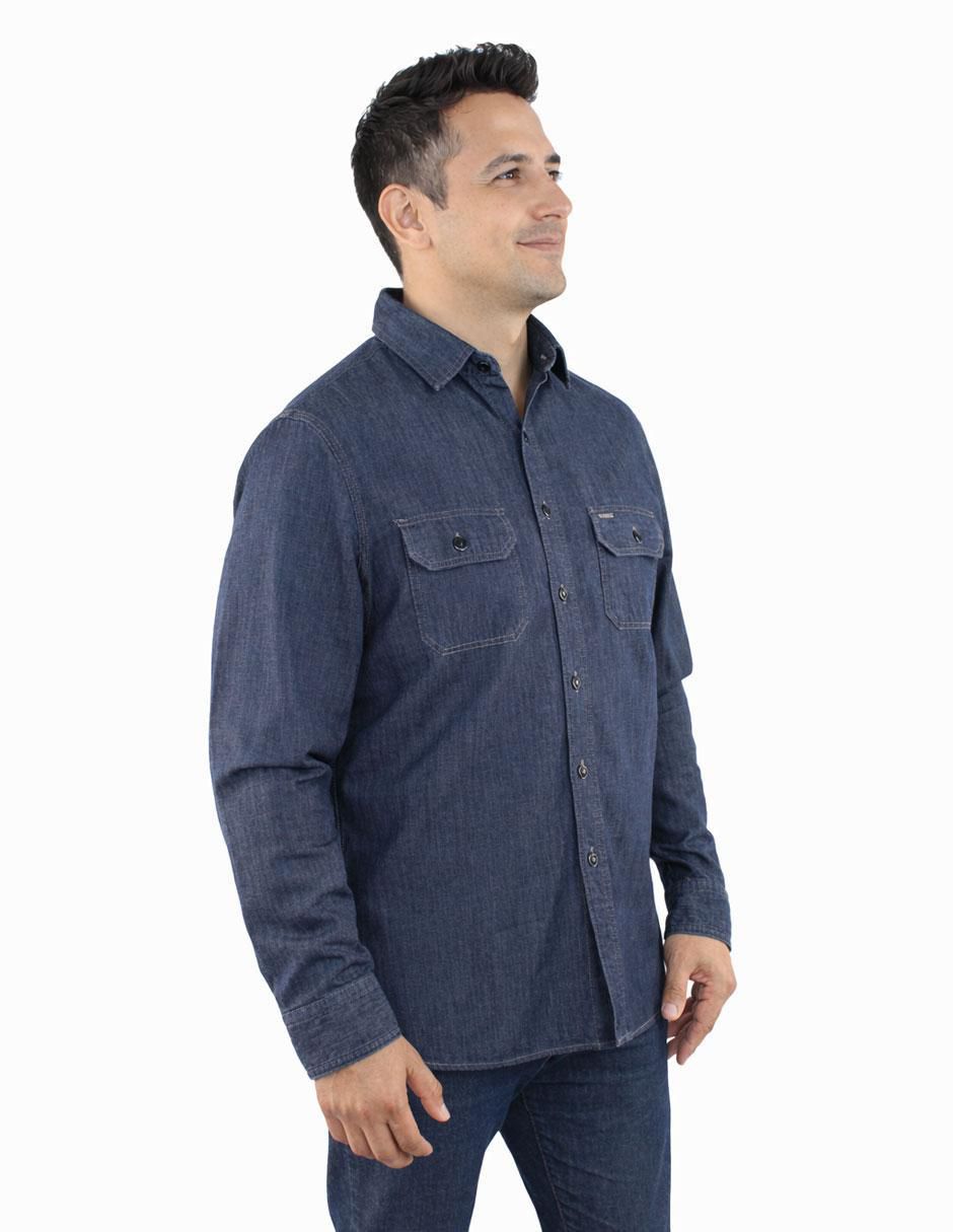Camisa casual de algodón manga larga para hombre 5