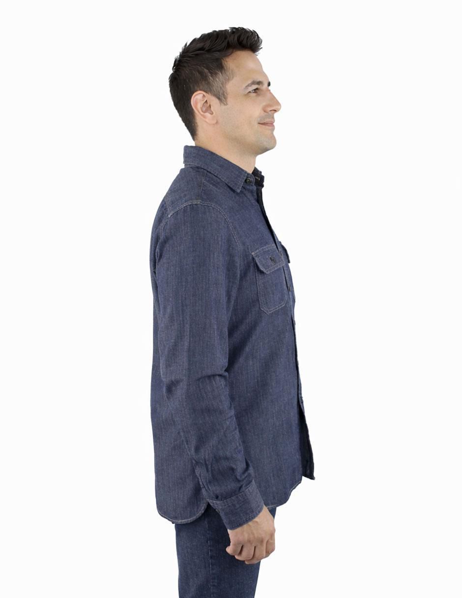 Camisa casual de algodón manga larga para hombre