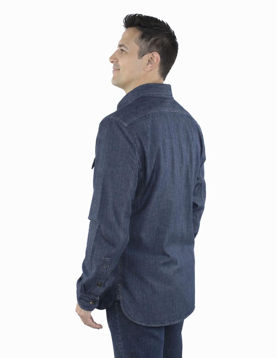 Camisa casual de algodón manga larga para hombre