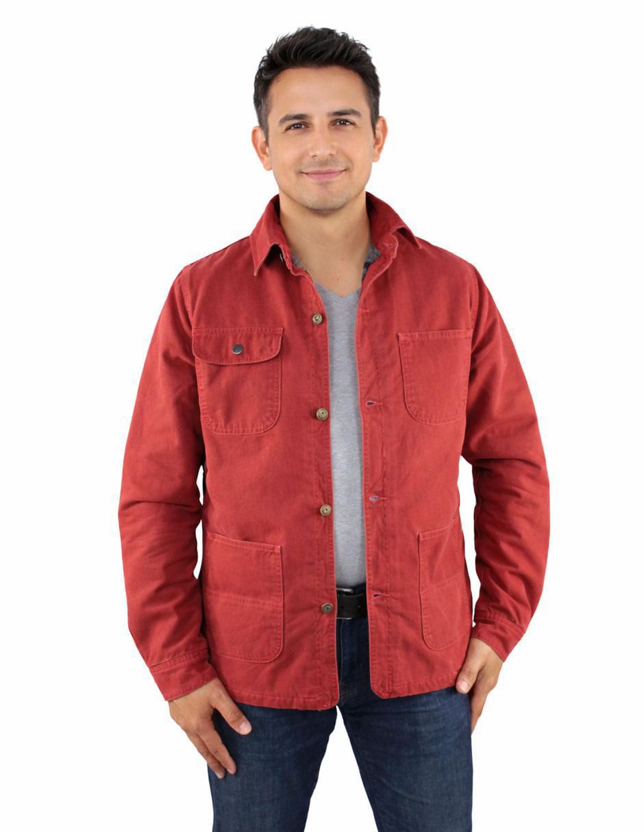 Chamarra casual con bolsillos para hombre