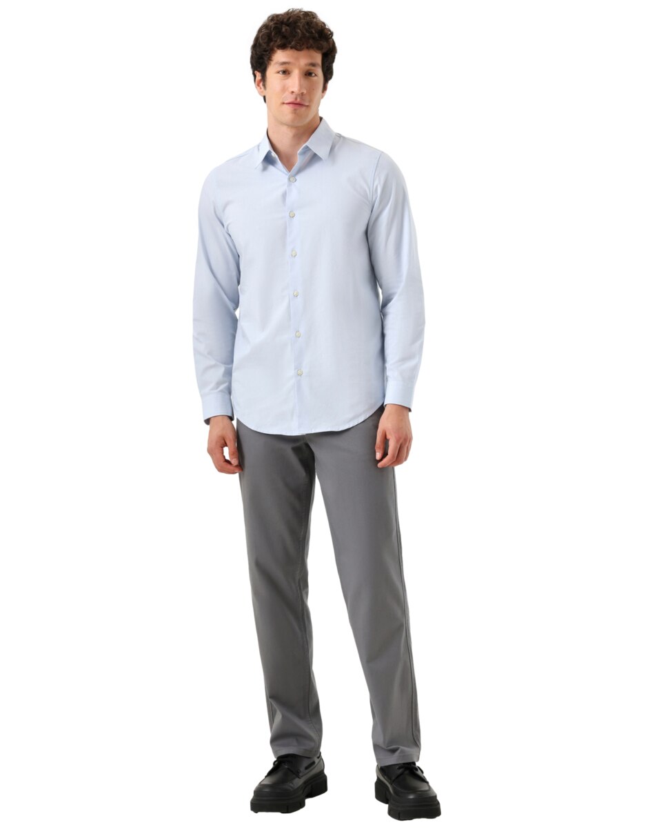 Camisa de vestir Dockers de algodón manga larga para hombre
