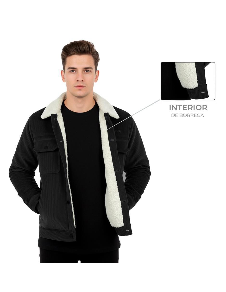 Chamarra casual con bolsillos para hombre