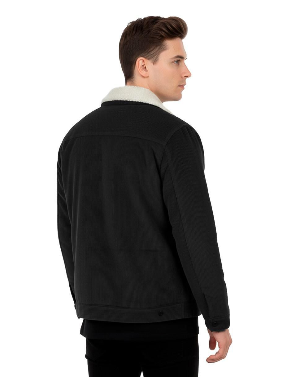 Chamarra casual con bolsillos para hombre