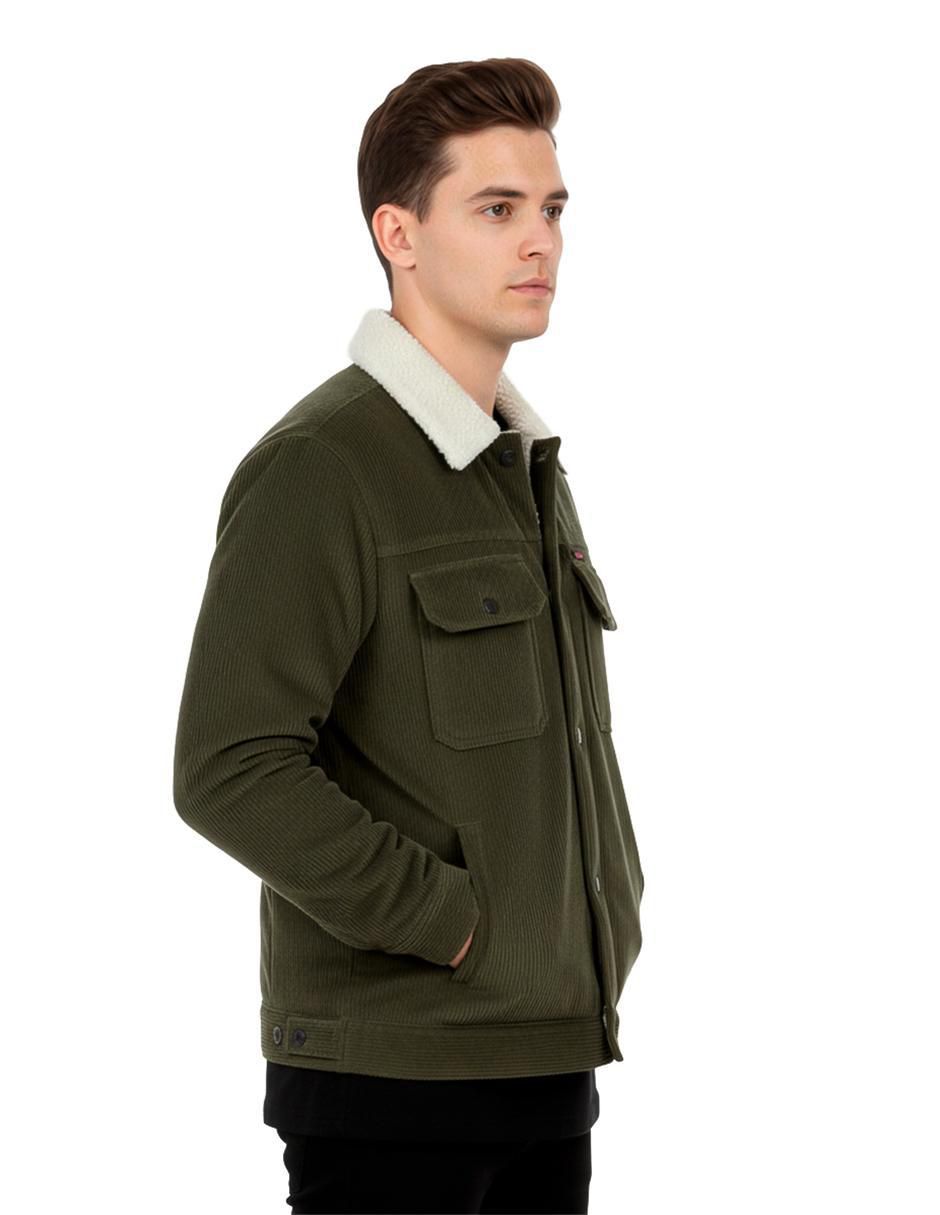Chamarra casual con bolsillos para hombre 5