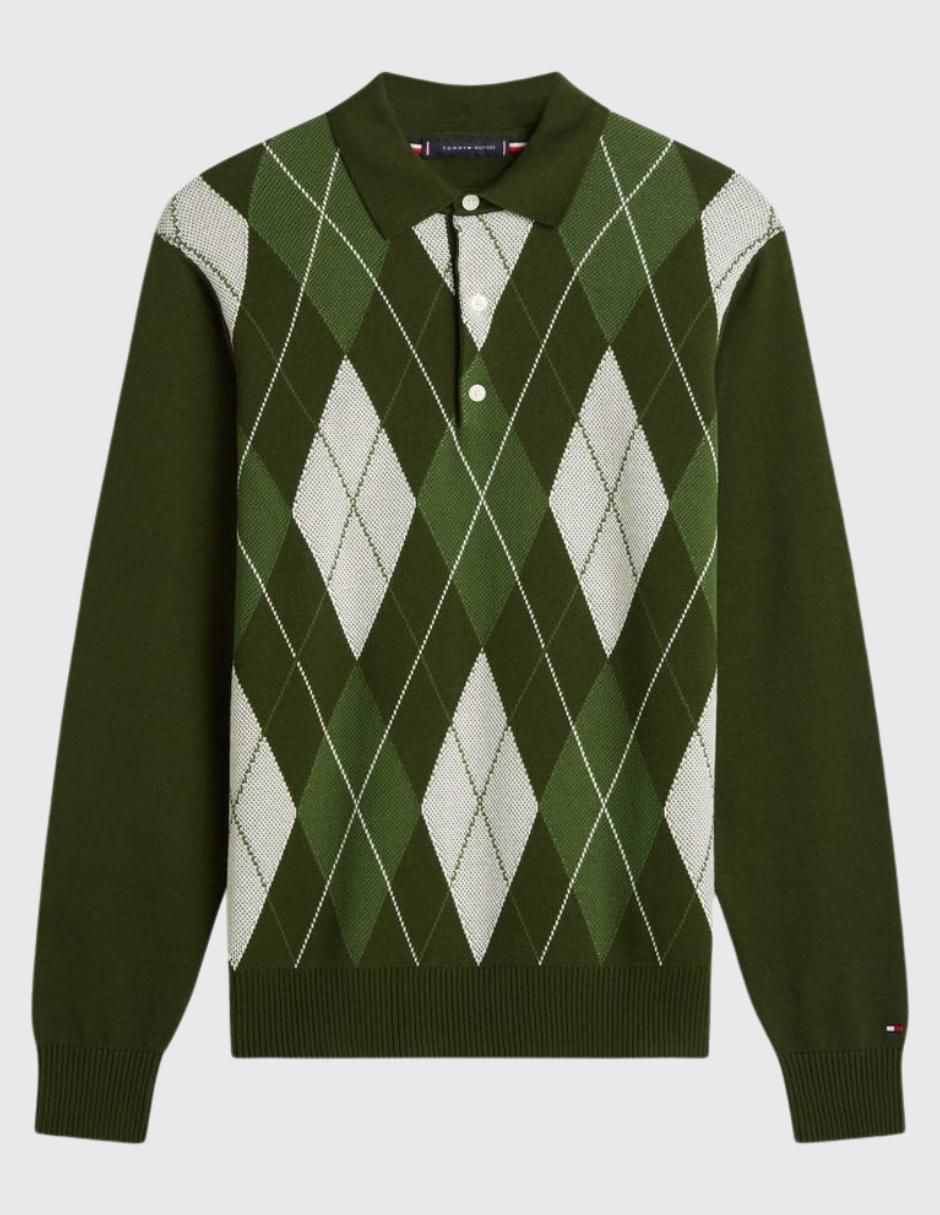 Suéter cuello polo para hombre 5