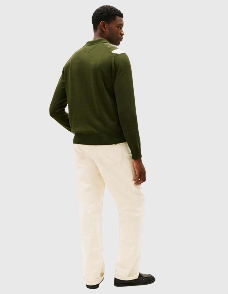 Suéter cuello polo para hombre
