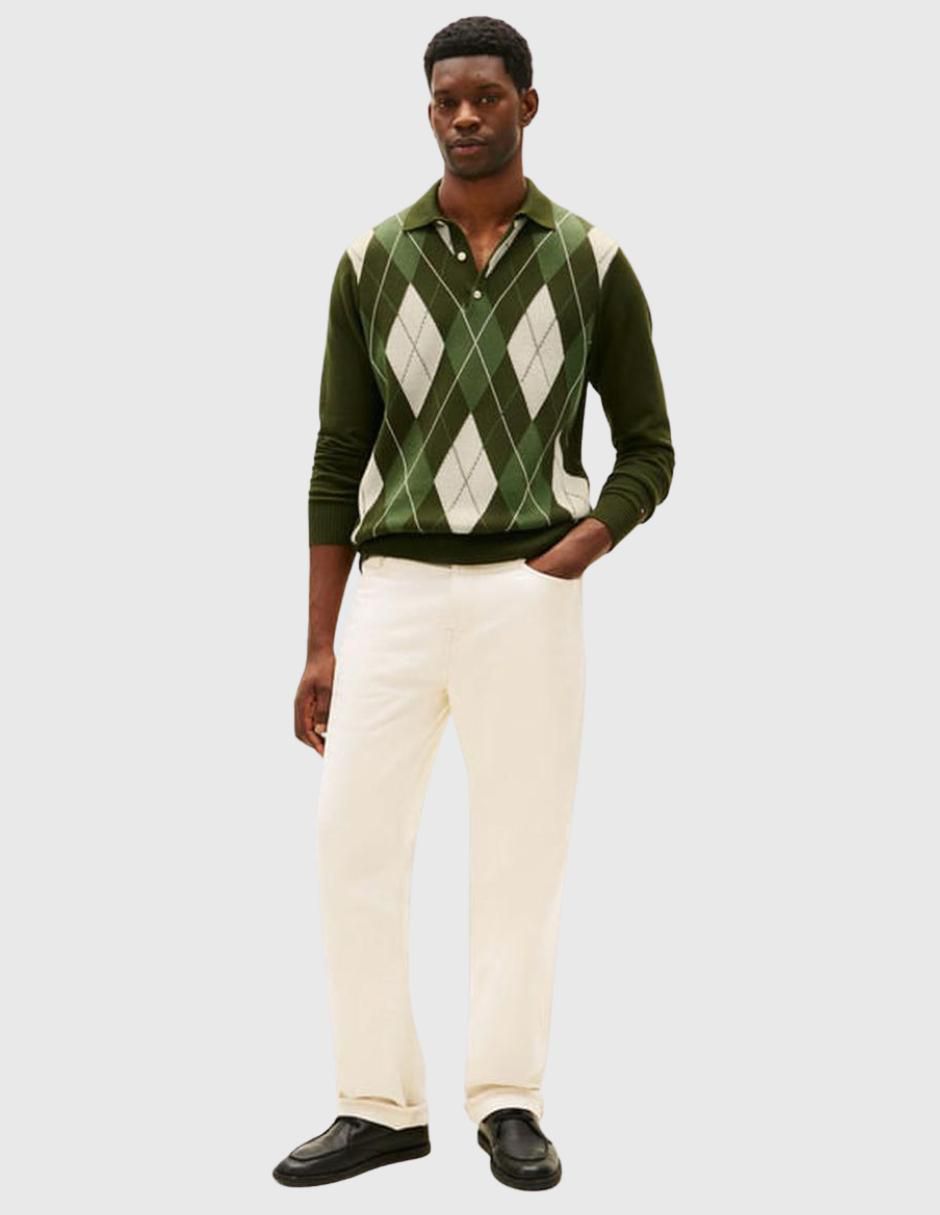 Suéter cuello polo para hombre