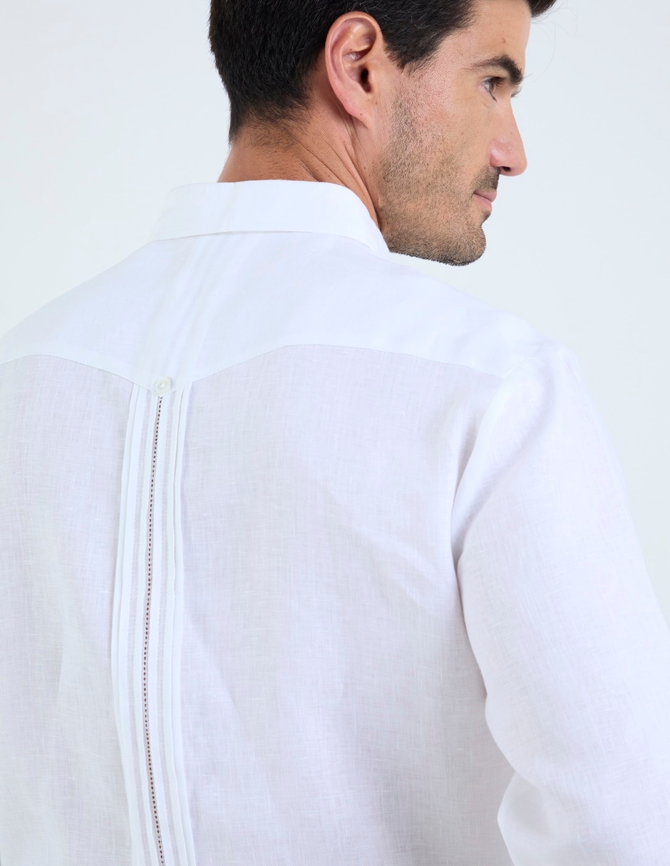 Guayabera manga larga para hombre 9