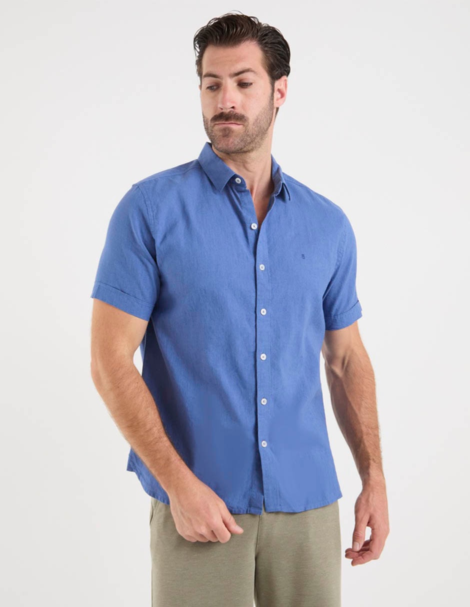 Camisa casual de algodón manga corta para hombre 2
