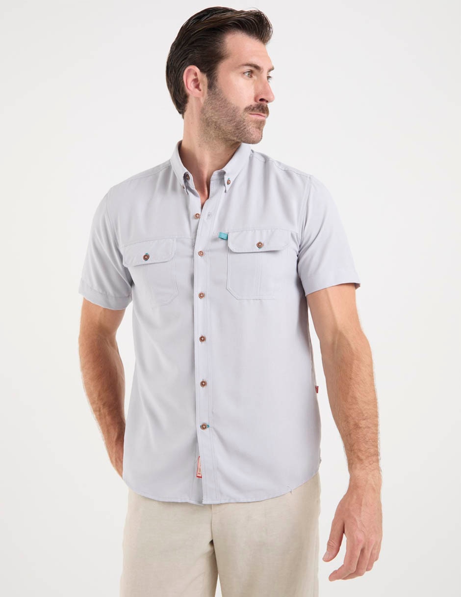 Camisa formal costavana manga corta para hombre