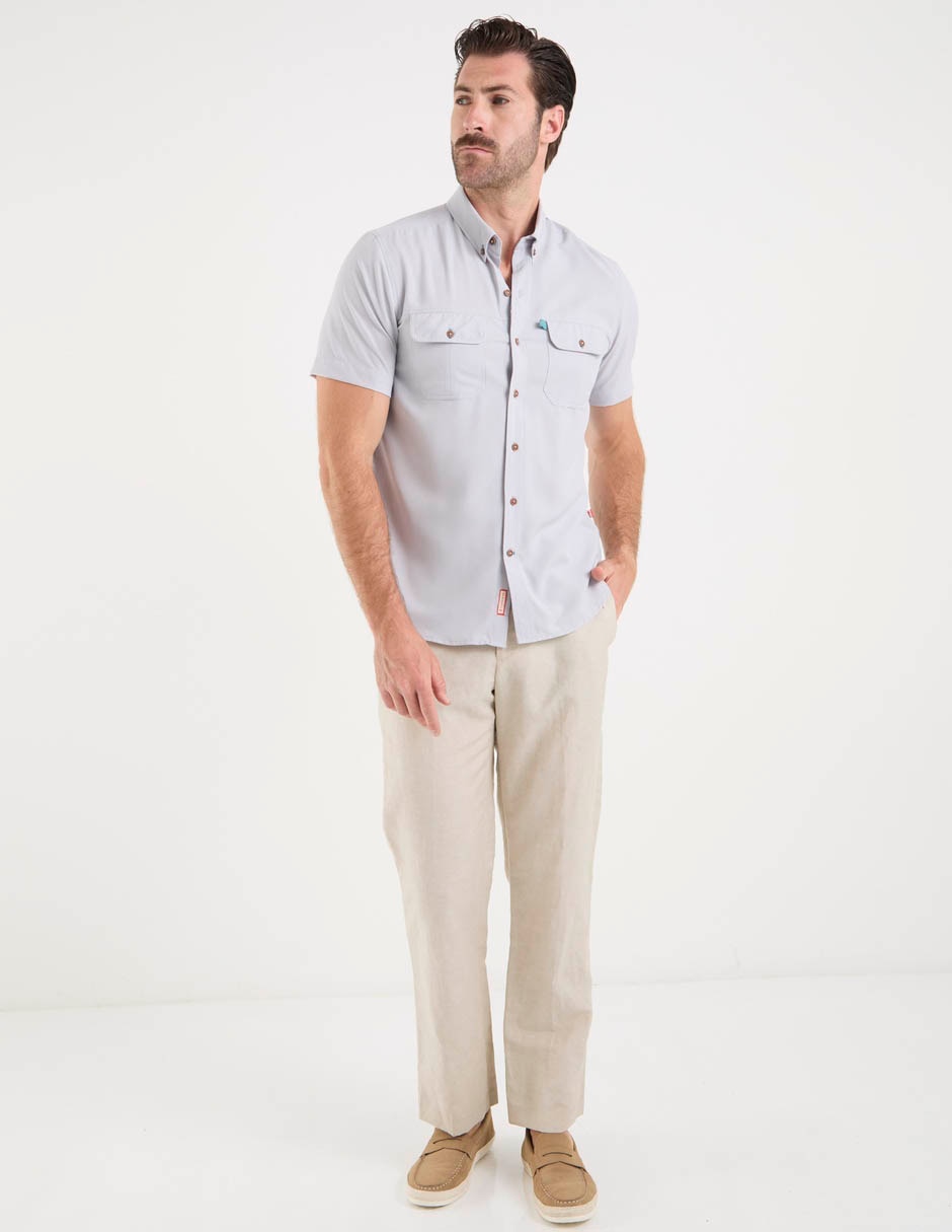 Camisa formal costavana manga corta para hombre