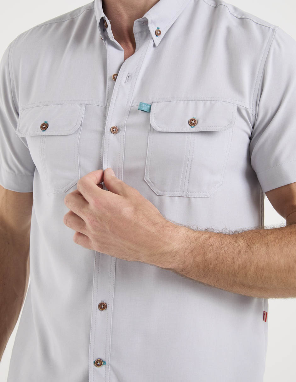 Camisa formal costavana manga corta para hombre