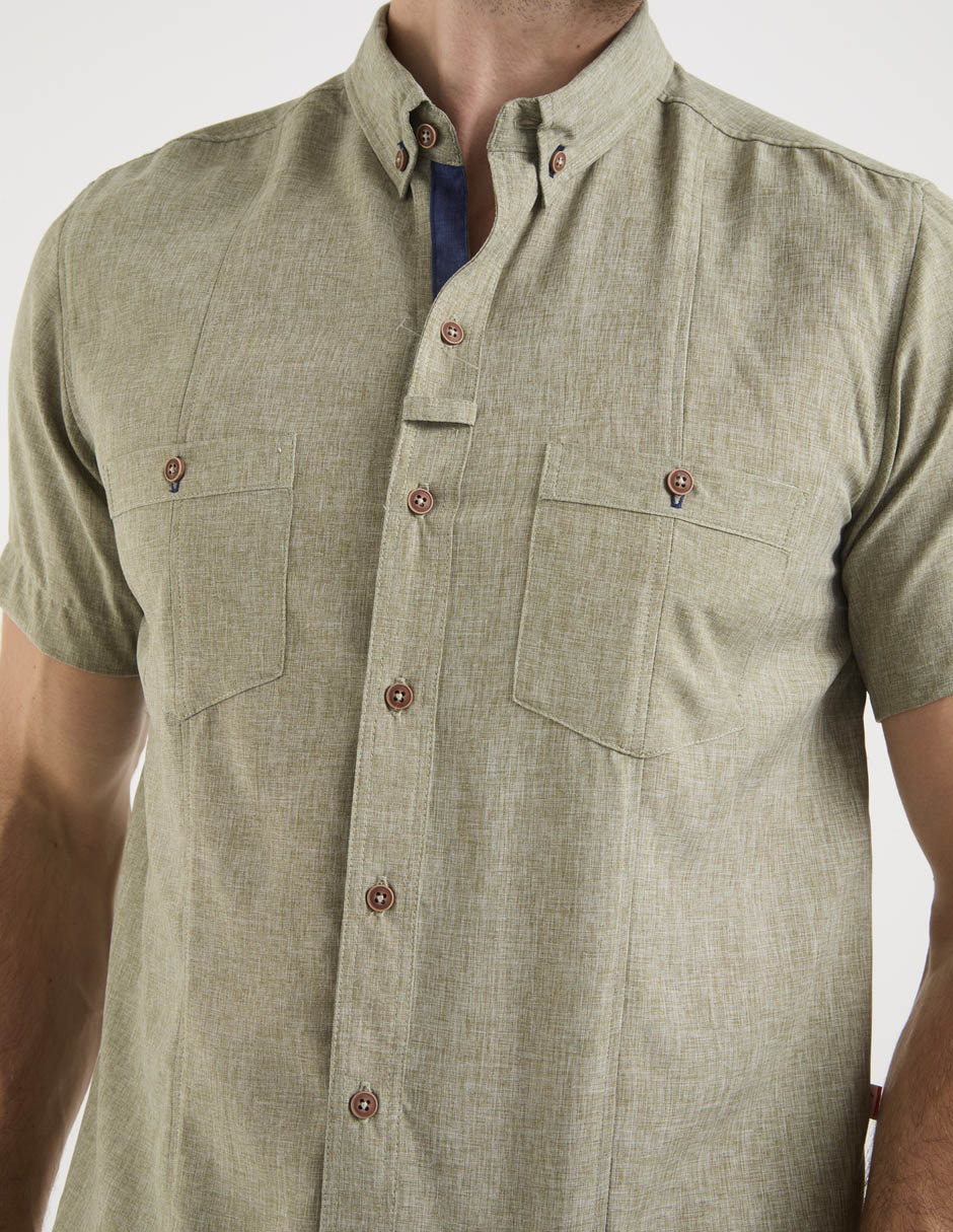 Camisa casual manga corta para hombre 4