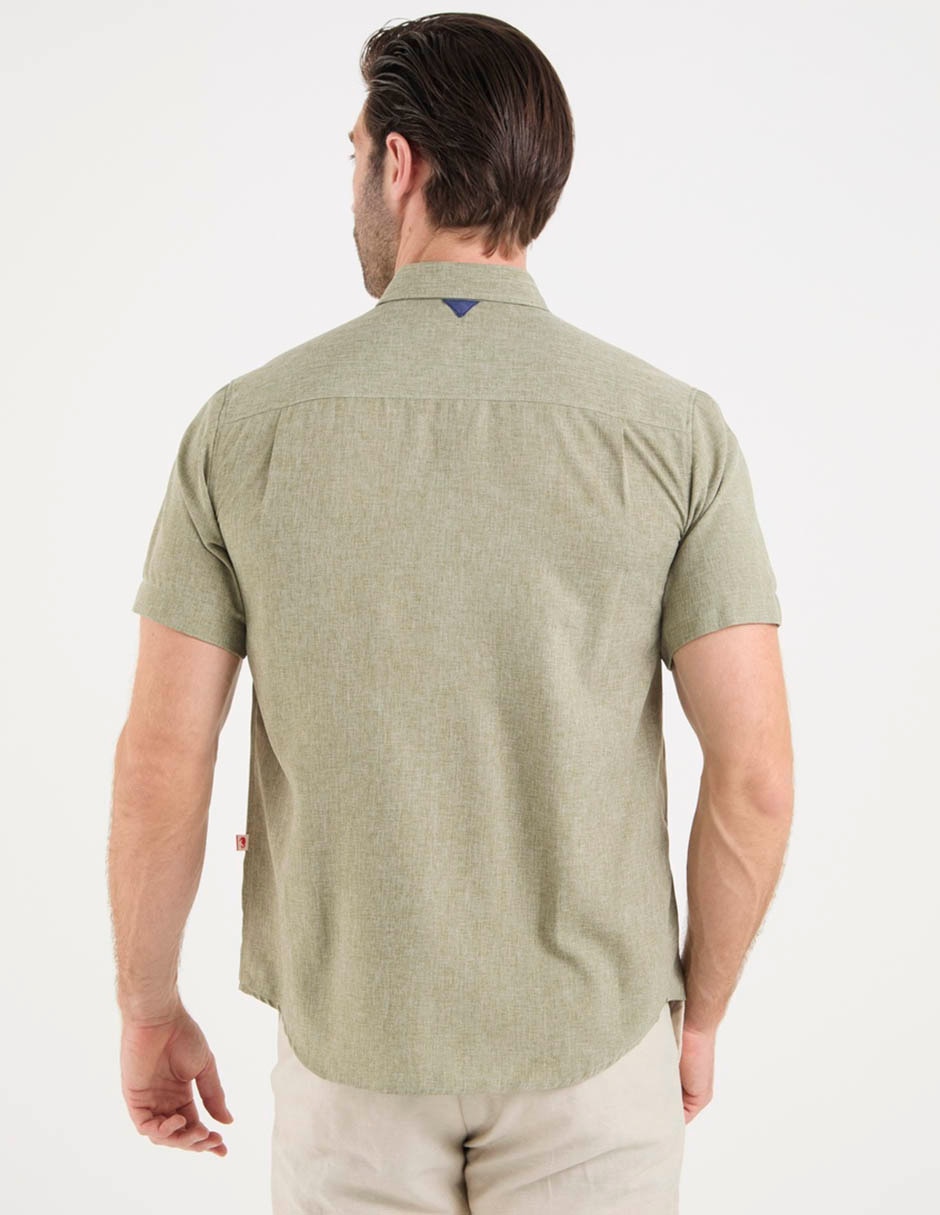 Camisa casual manga corta para hombre 6