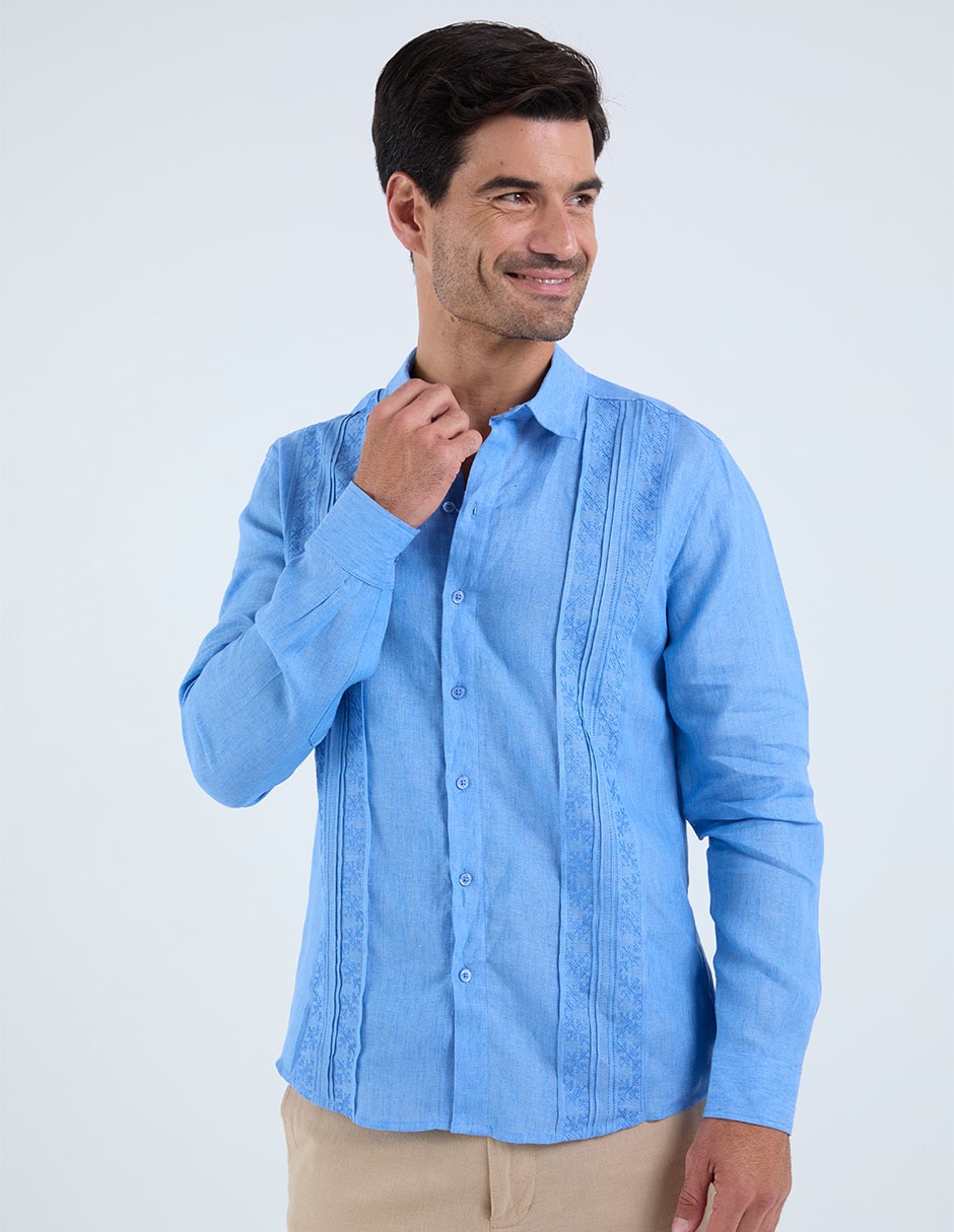 Guayabera manga larga ‡bito para hombre