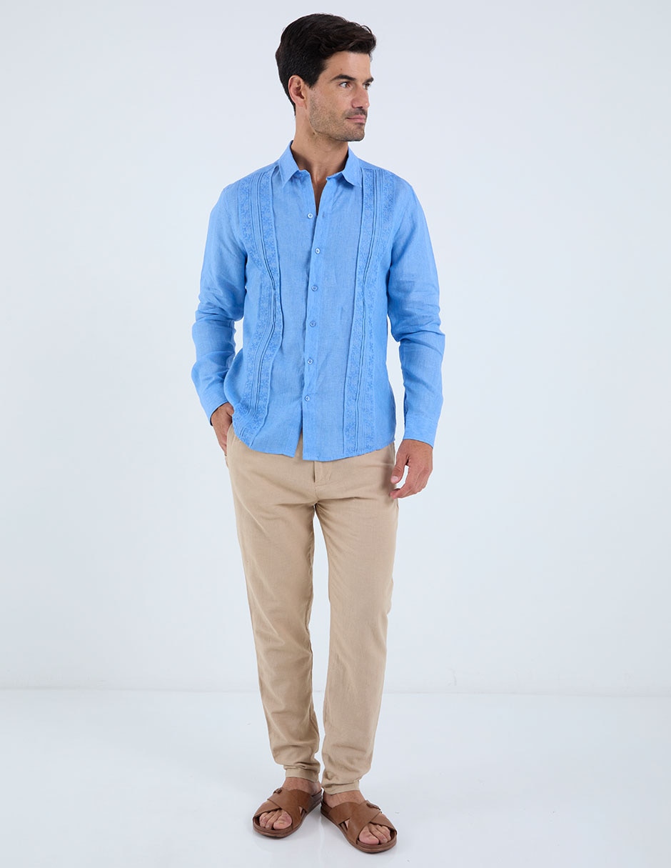 Guayabera manga larga ‡bito para hombre