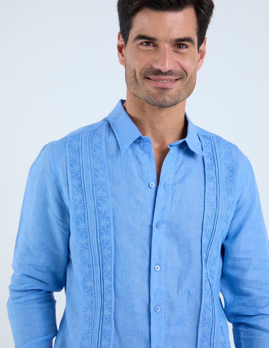 Guayabera manga larga ‡bito para hombre