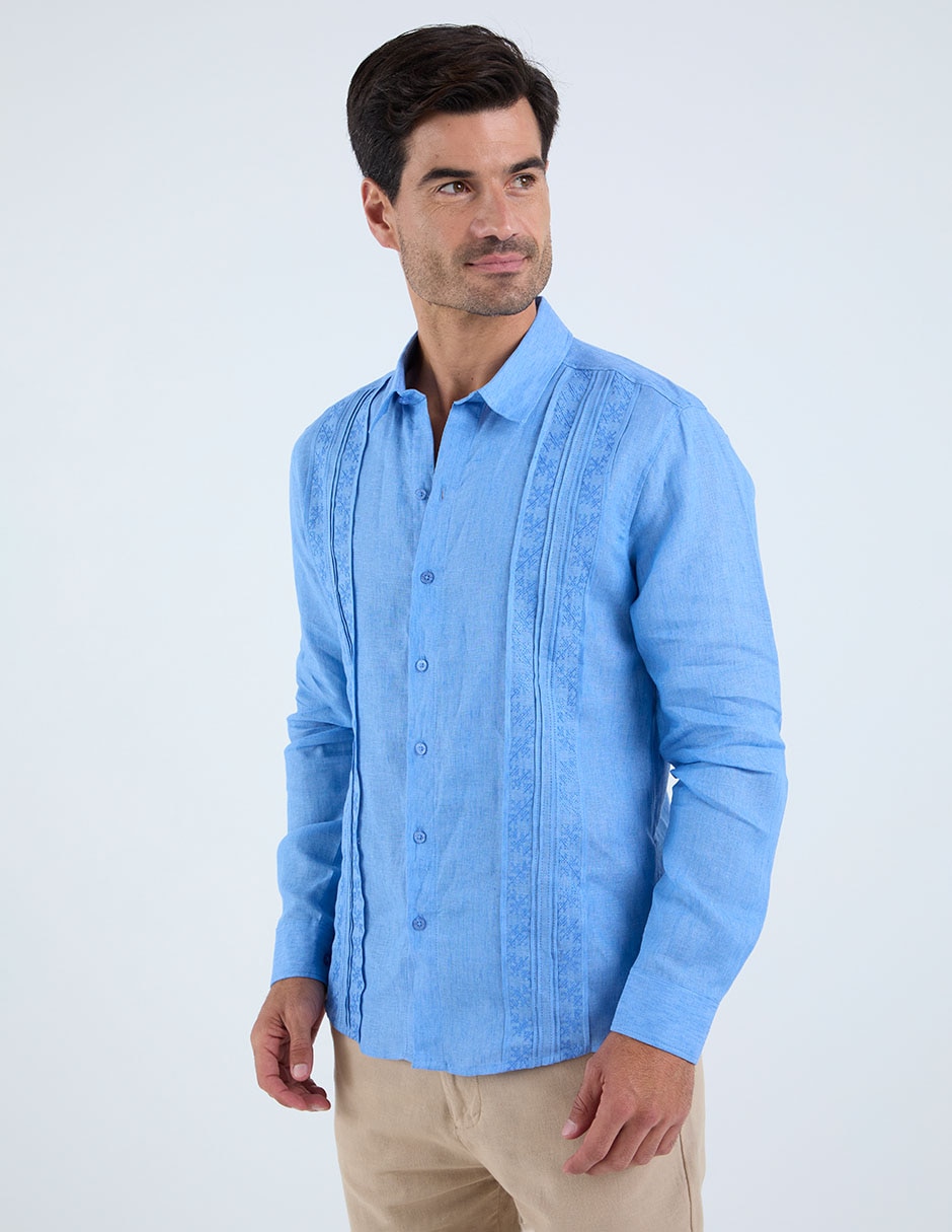 Guayabera manga larga para hombre Guayabera manga larga para hombre