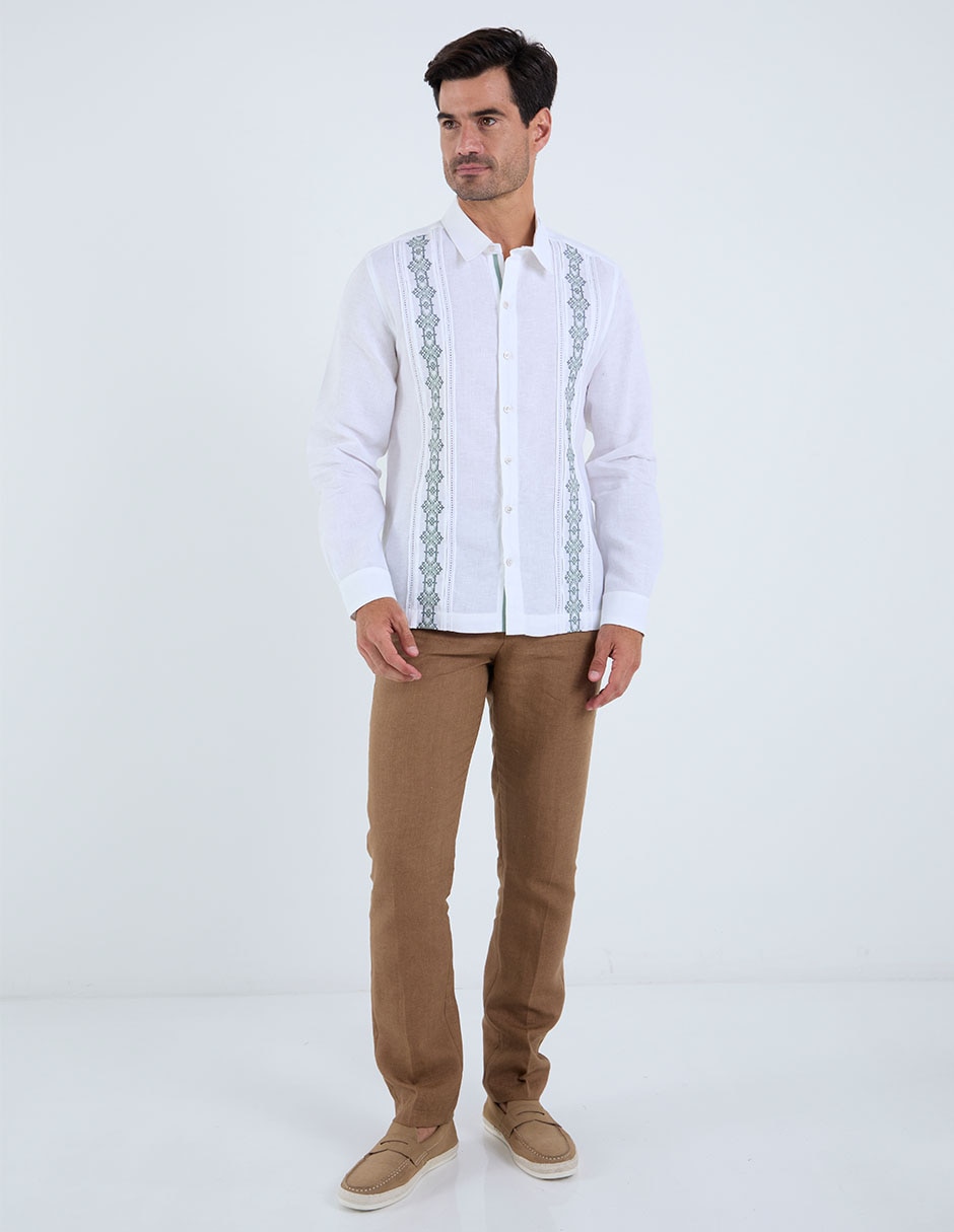 Guayabera manga larga para hombre 2
