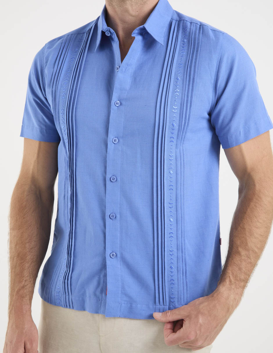 Guayabera manga corta para hombre 4