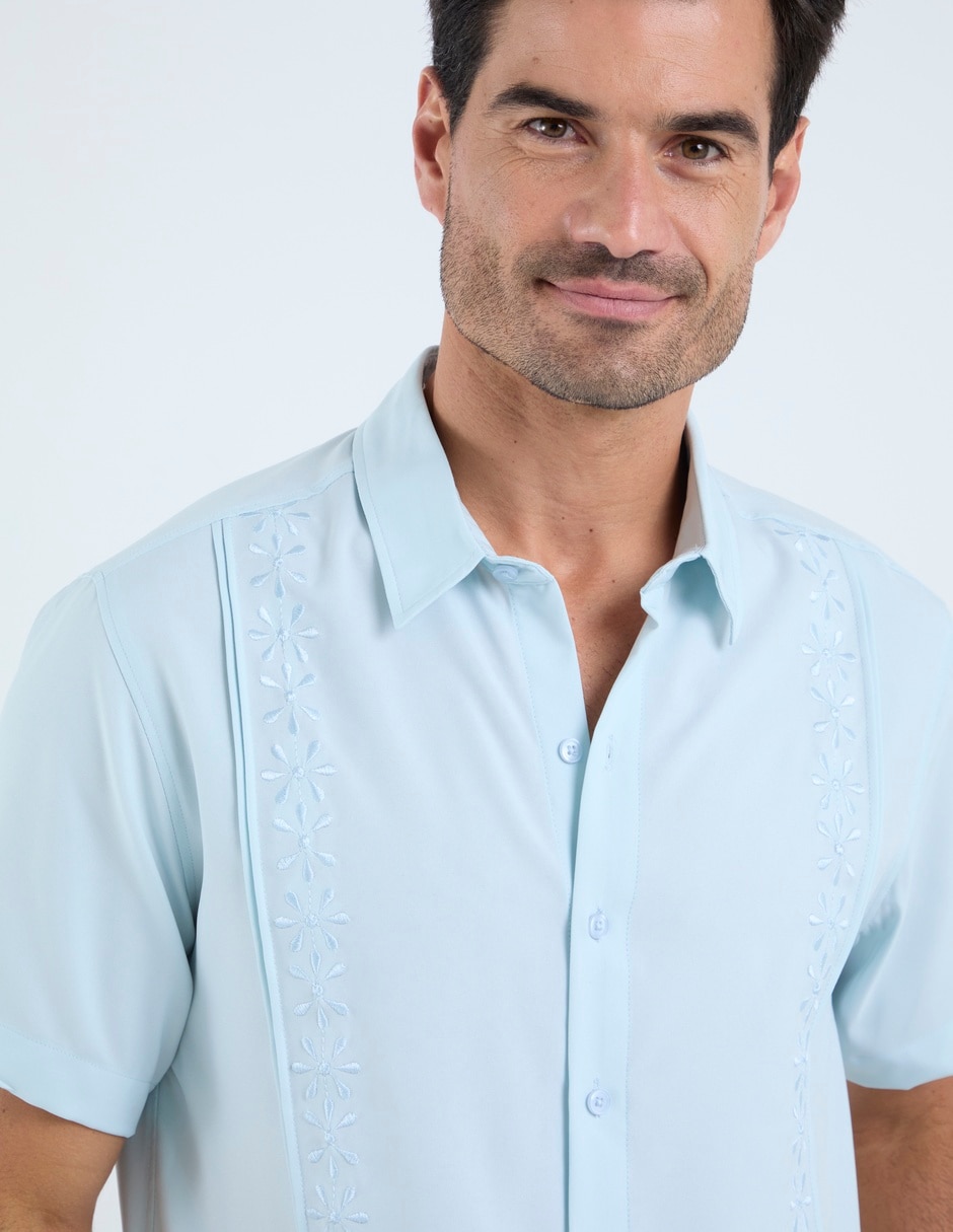 Guayabera manga corta para hombre 4