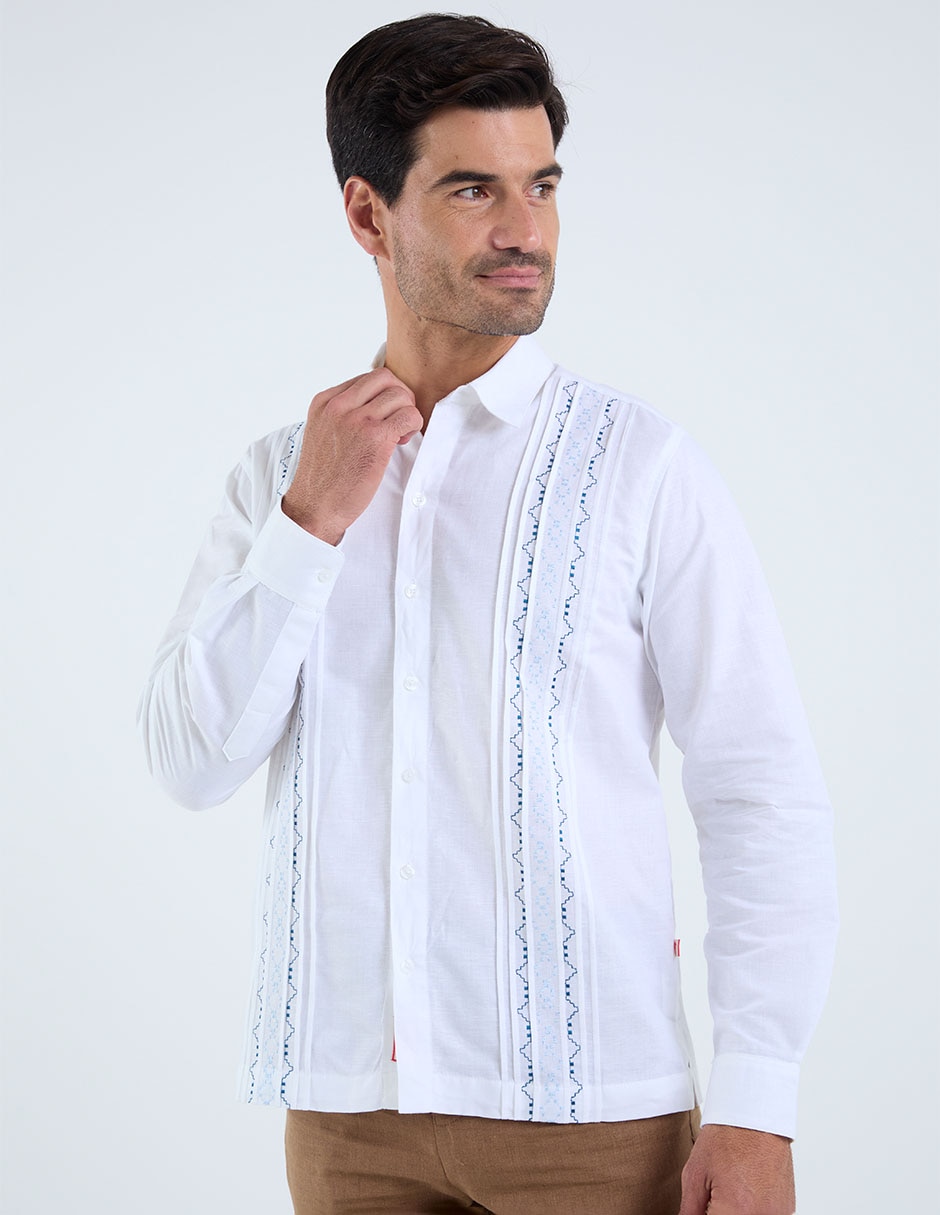 Guayabera manga larga Costavana para hombre
