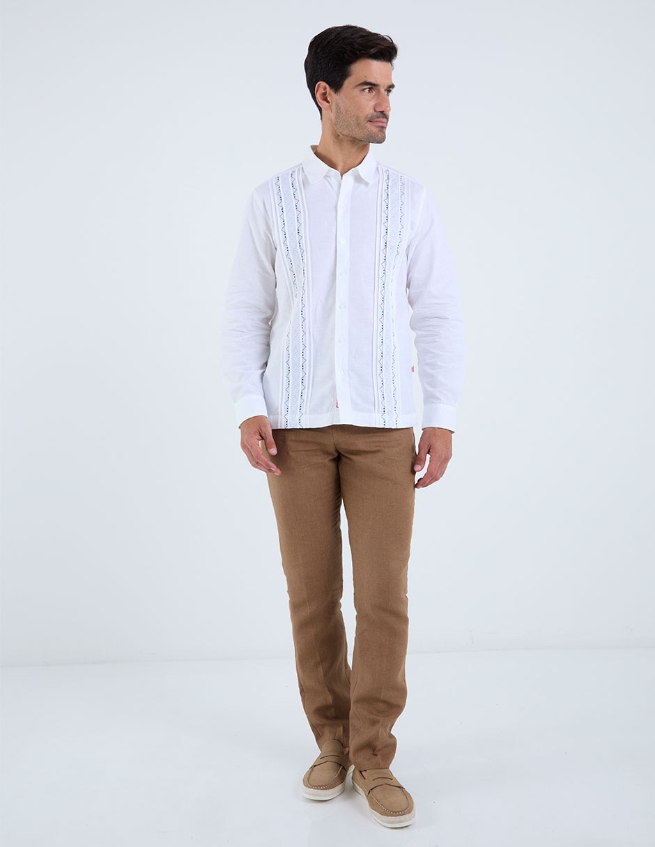 Guayabera manga larga Costavana para hombre