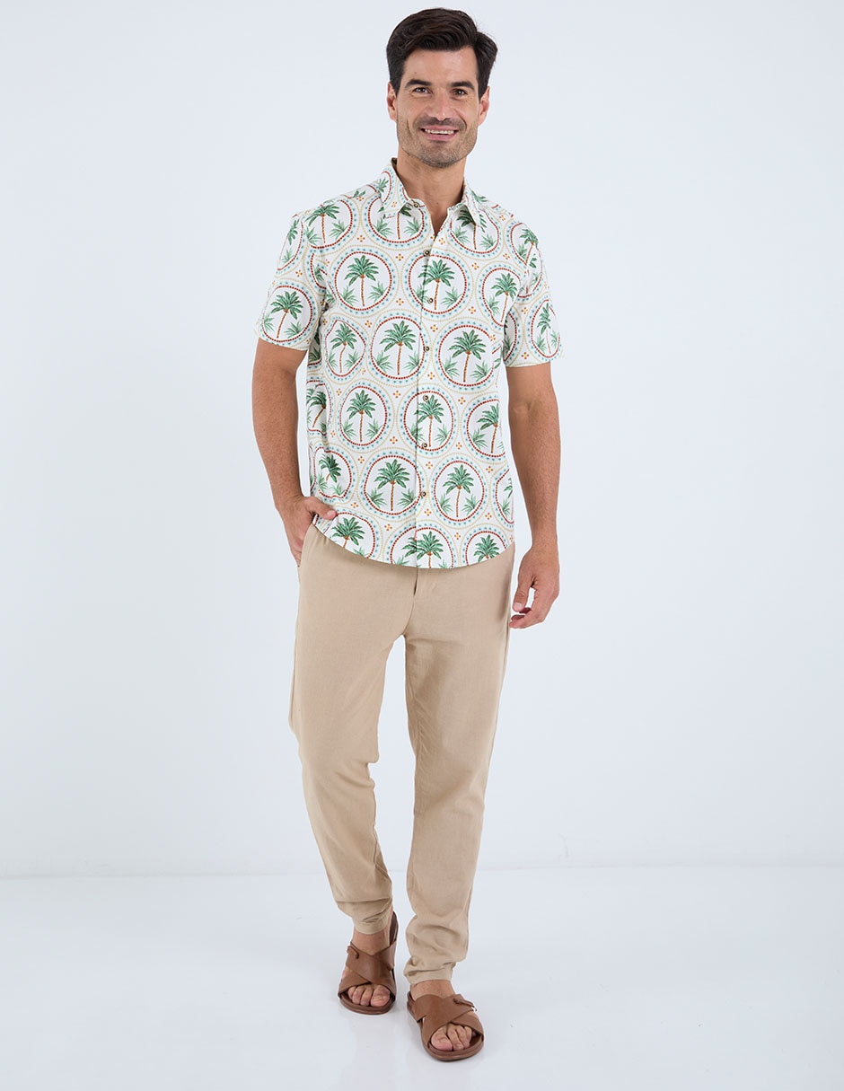 Camisa casual costavana manga corta para hombre