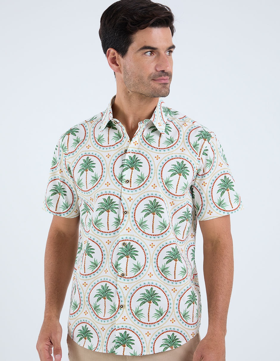 Camisa casual costavana manga corta para hombre