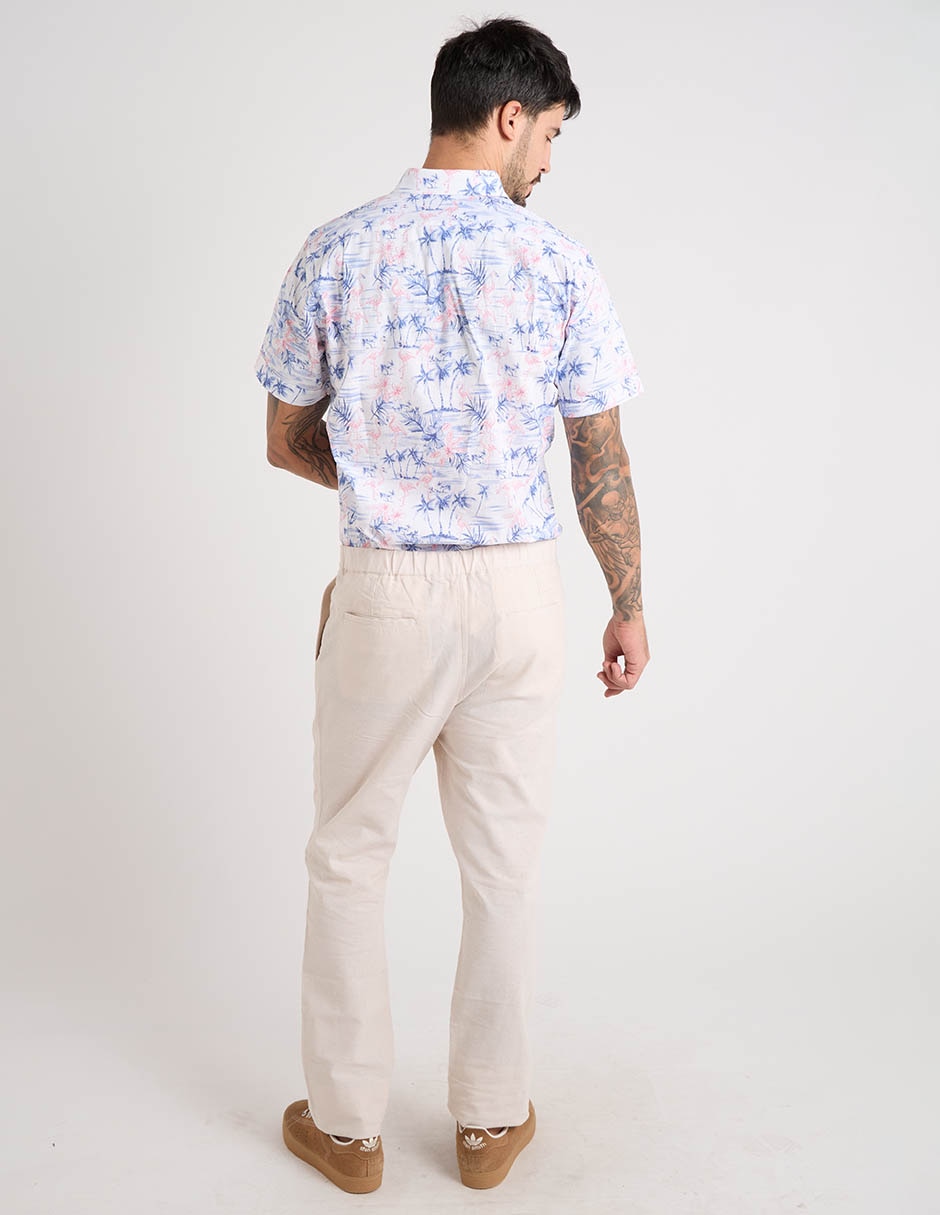 Pantalón slim de lino para hombre 4