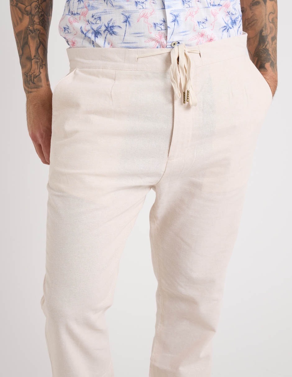 Pantalón slim de lino para hombre 3