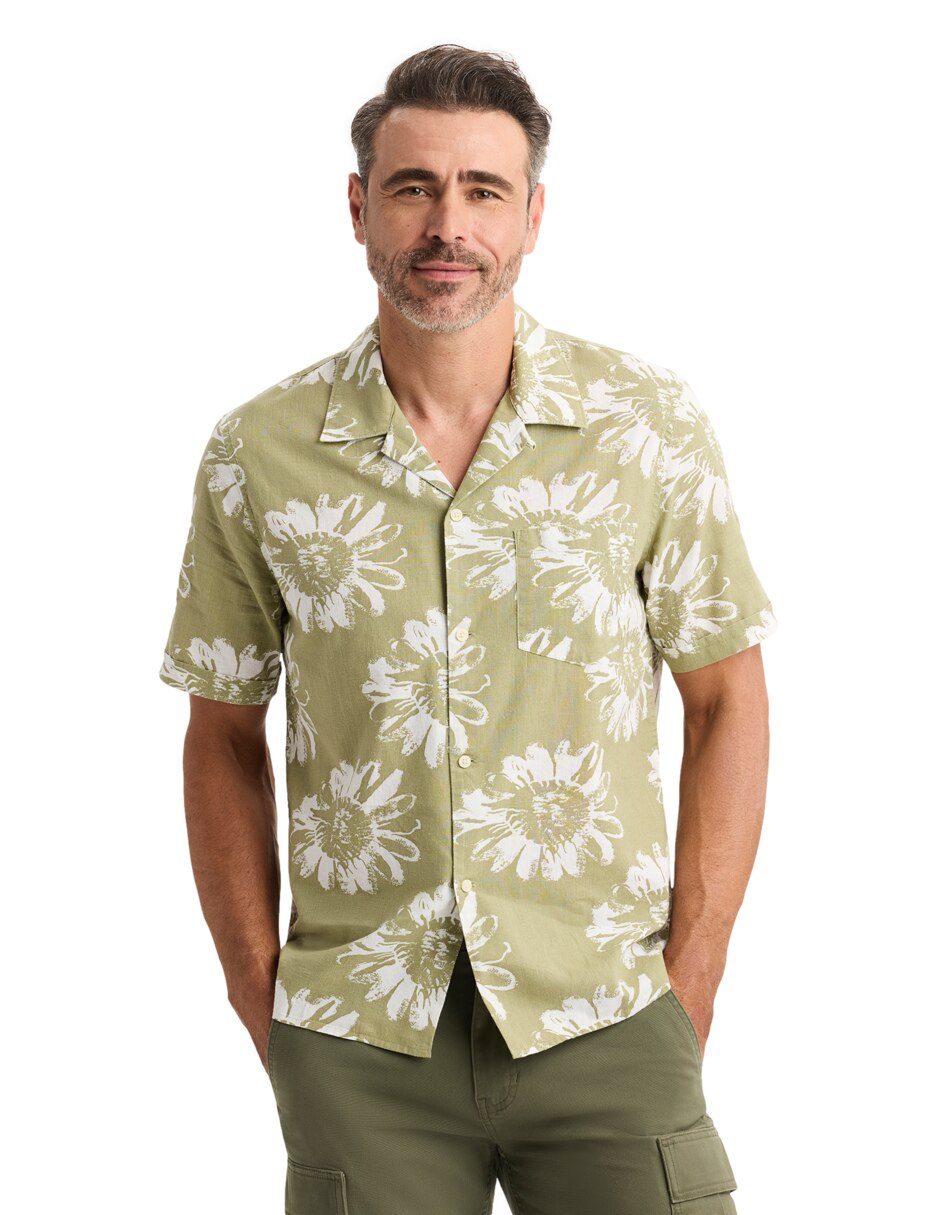Camisa casual Dockers de algodón manga corta para hombre