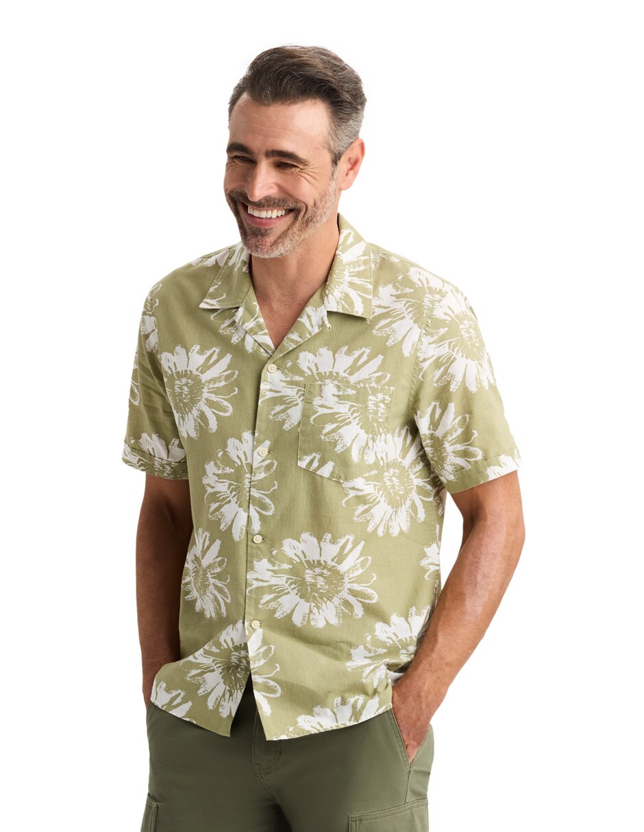 Camisa casual Dockers de algodón manga corta para hombre