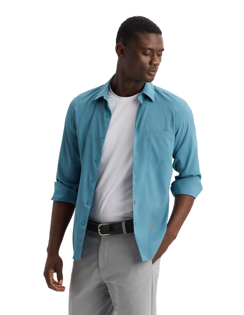 Camisa casual de algodón manga larga para hombre 4