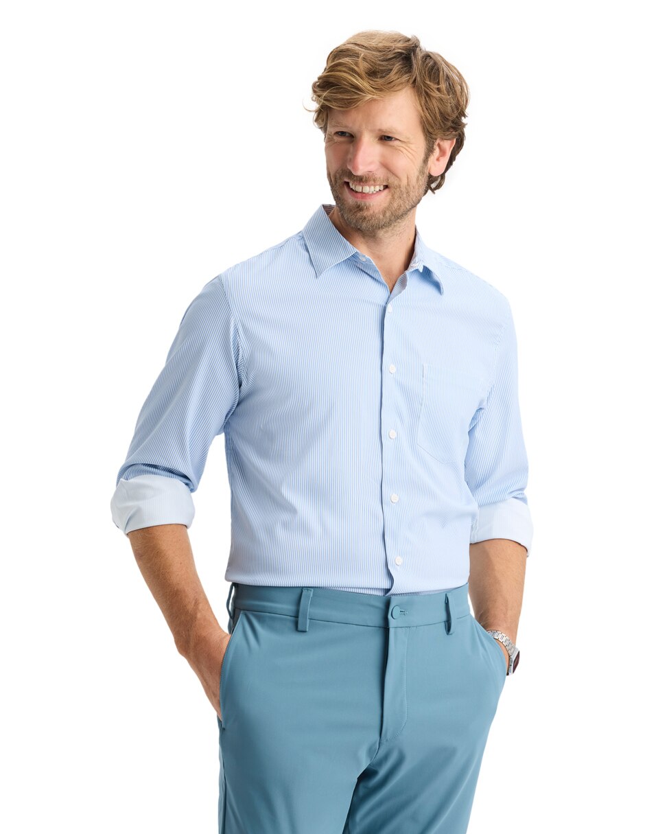 Camisa casual Dockers de manga larga para hombre