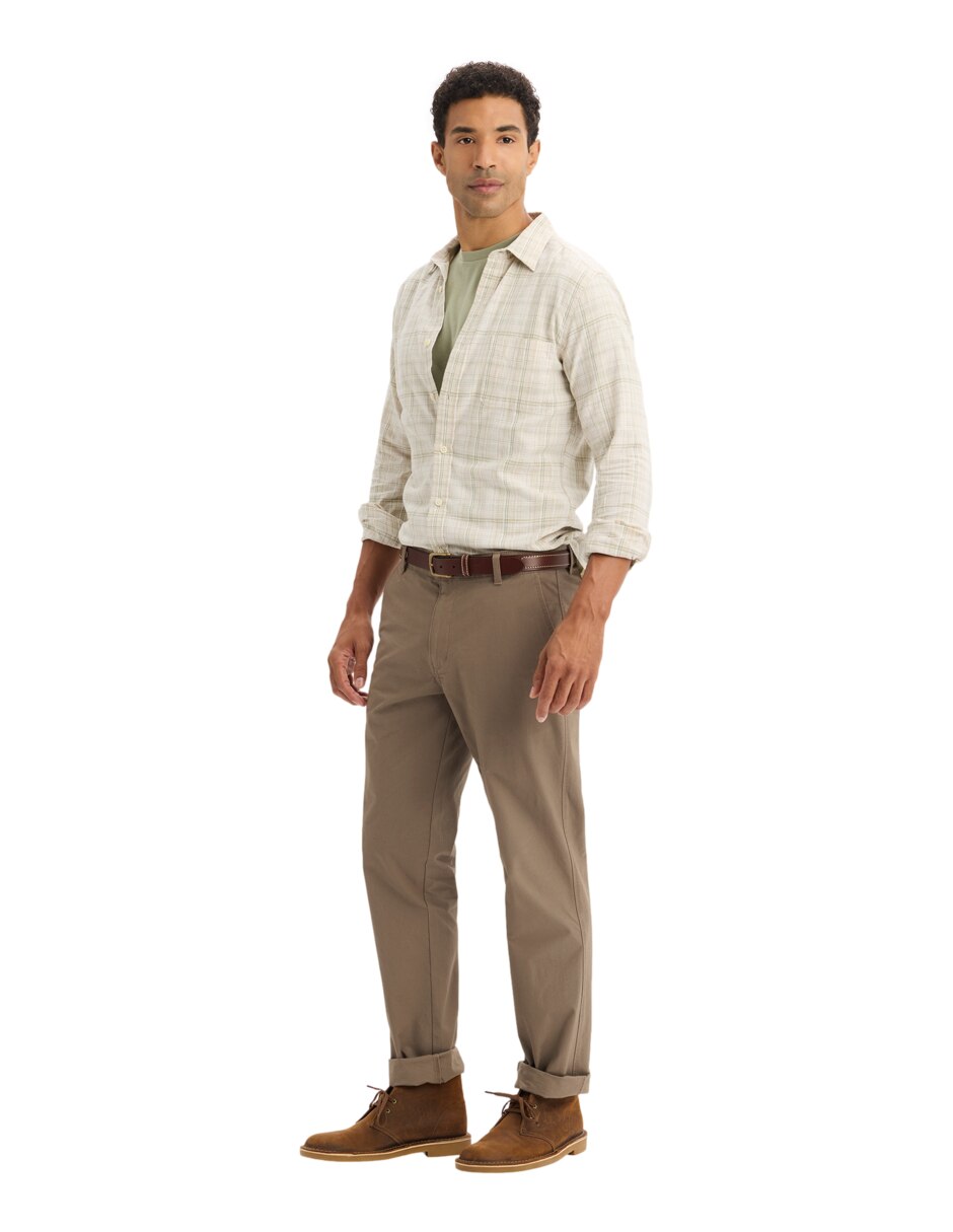 Camisa casual Dockers manga larga para hombre