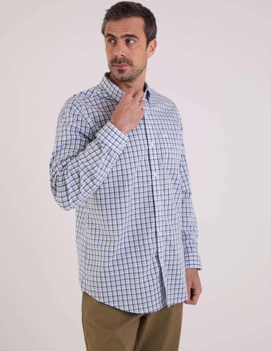 Camisa de vestir de algodón manga larga para hombre Camisa de vestir de algodón manga larga para hombre