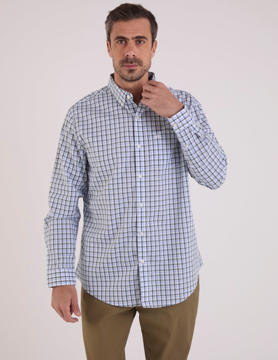 Camisa de vestir de algodón manga larga para hombre 5