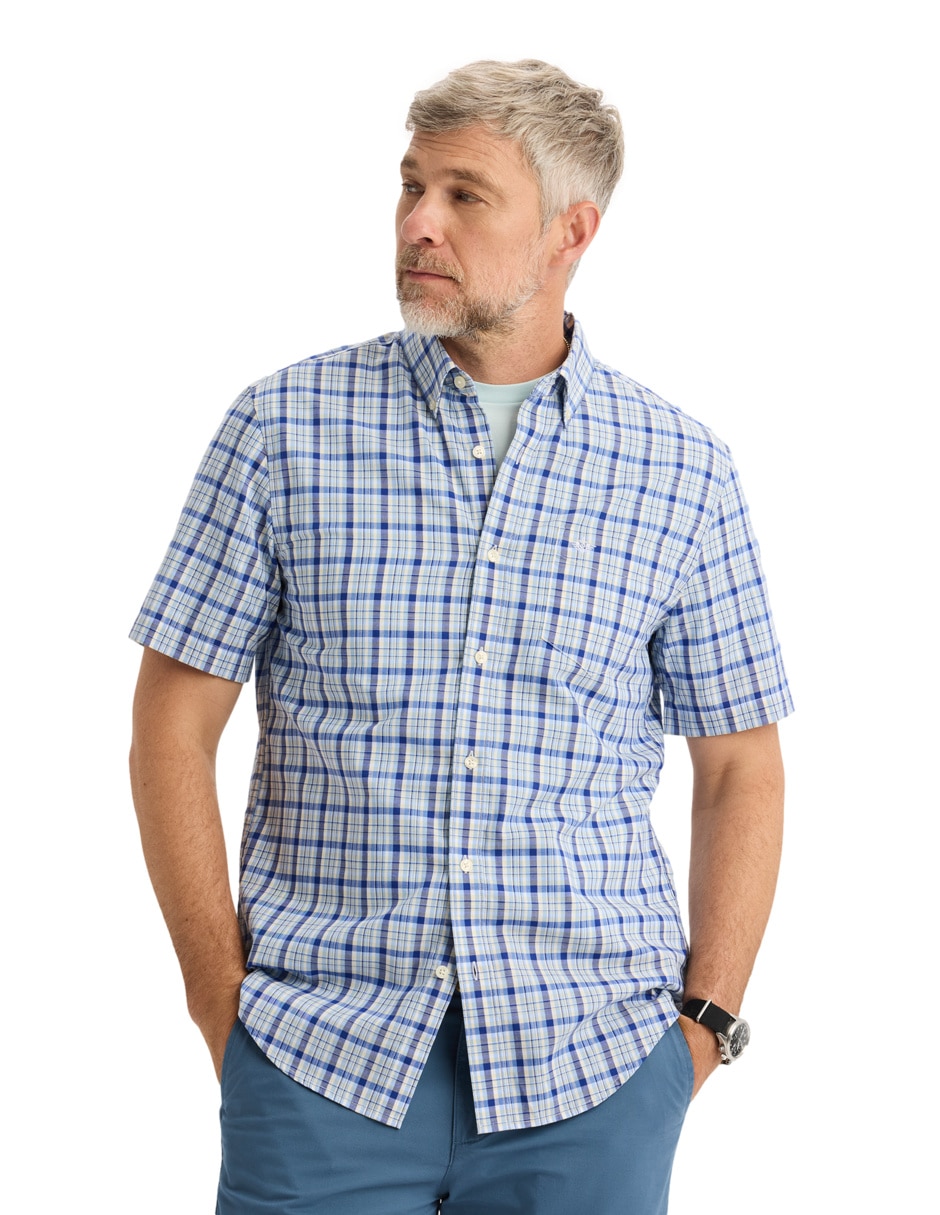 Camisa casual Dockers de algodón manga corta para hombre
