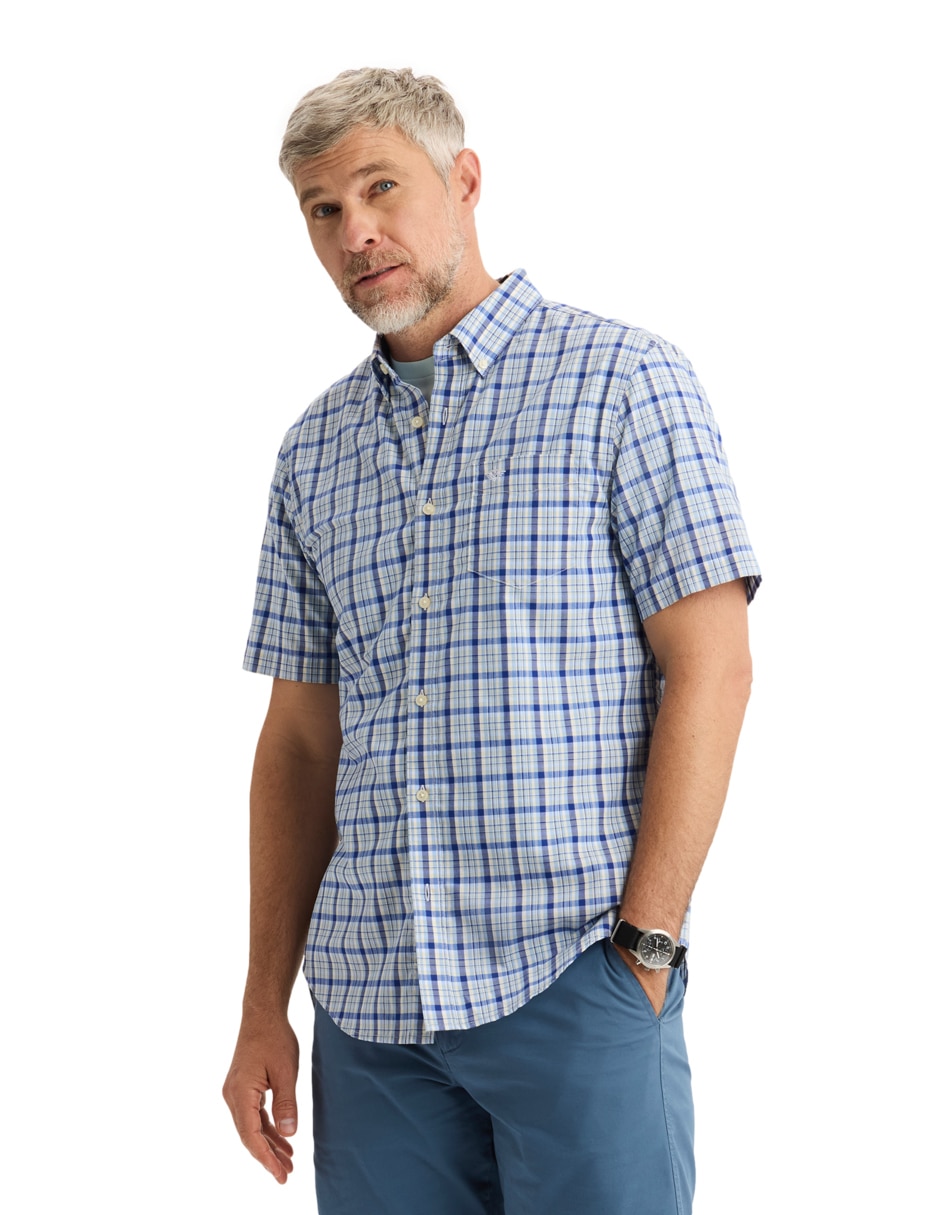 Camisa casual Dockers de algodón manga corta para hombre
