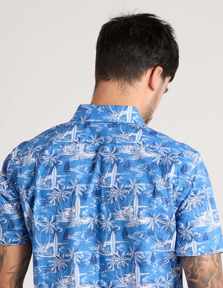 Camisa casual de algodón manga corta para hombre 5